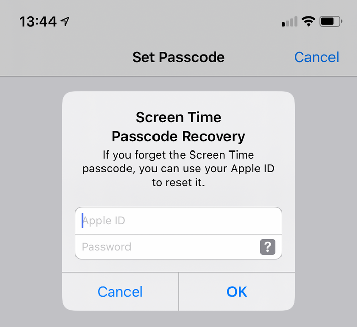 iphone old passcode reset encrypted data